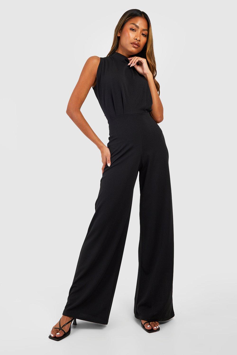 Boohoo basic tailored store wide leg jumpsuit