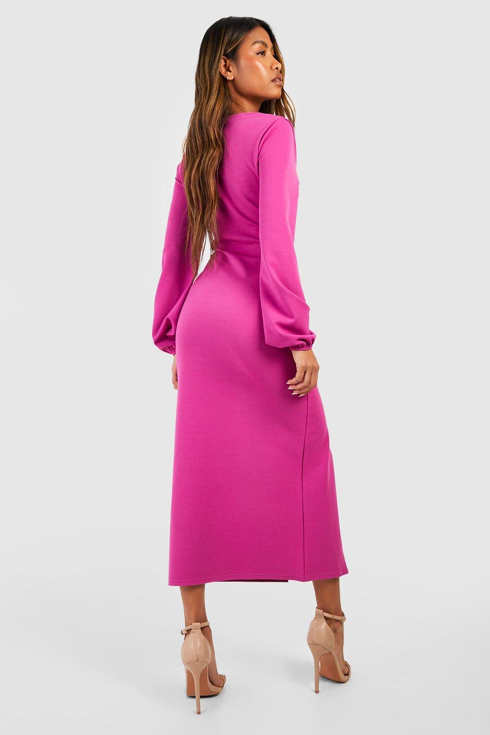 Buy Pink Zurich Plain Square Neck Corset Dress For Women by