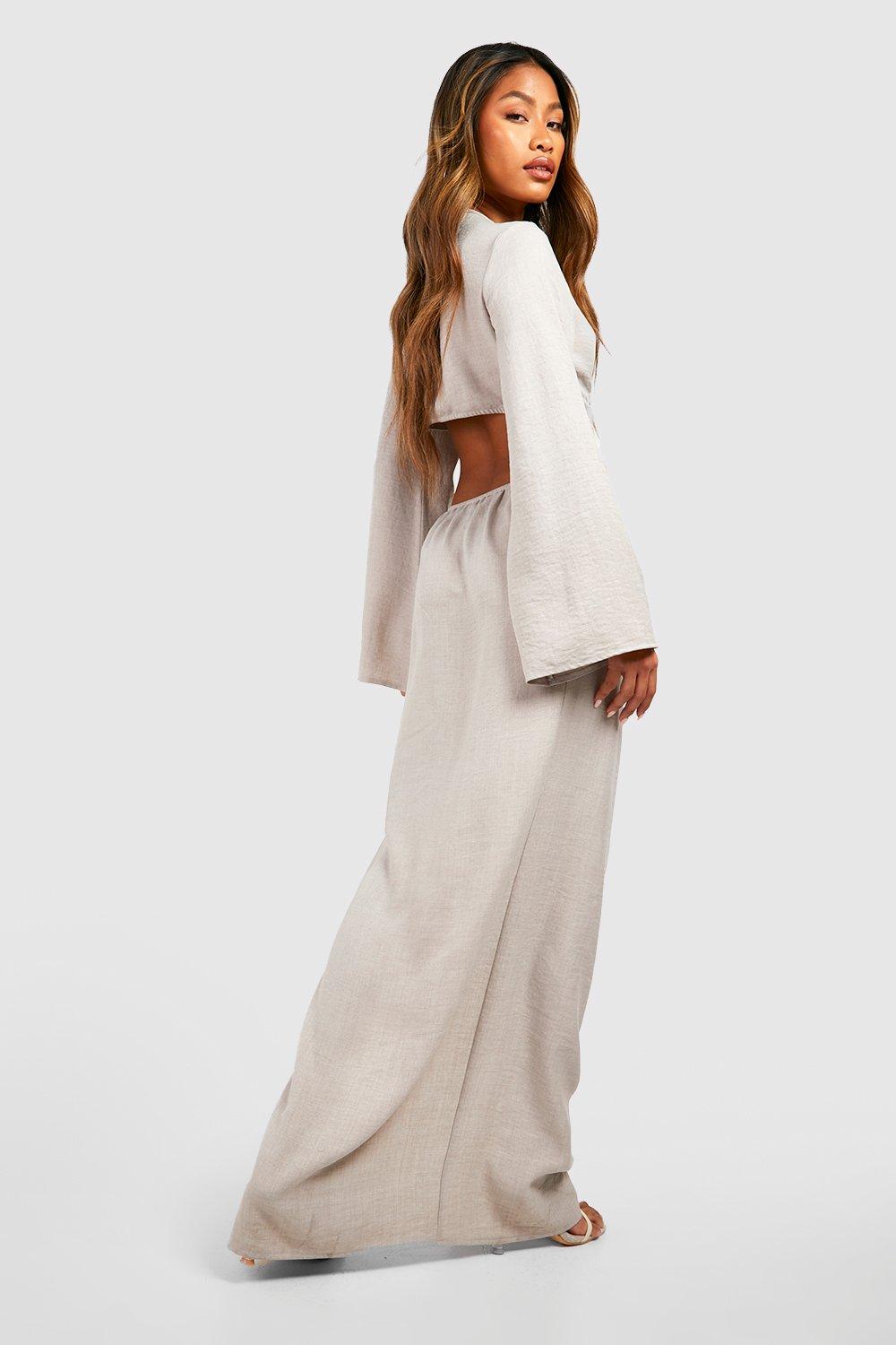 https://media.boohoo.com/i/boohoo/gzz58775_stone_xl_1/female-stone-o-ring-linen-flare-sleeve-maxi-dress