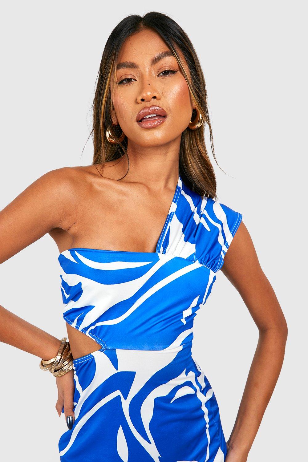 Women s Abstract Cut Out Bodycon Dress Boohoo UK