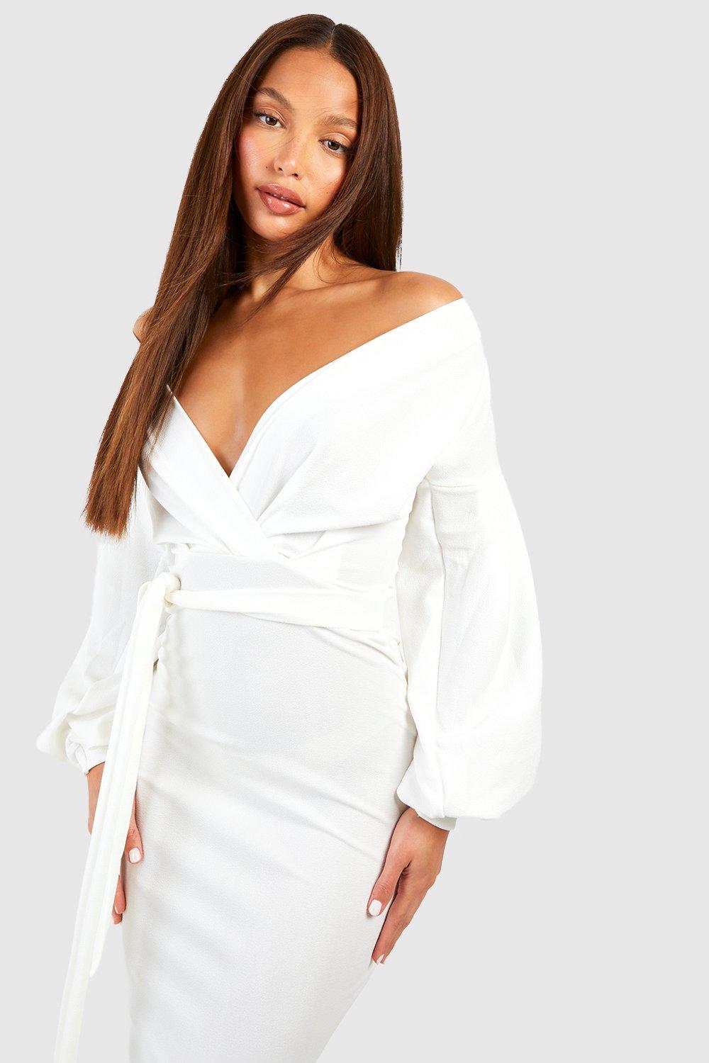 Boohoo white hot sale bodycon dress