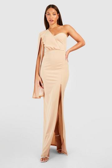 Tall Cape Detail Maxi Dress stone