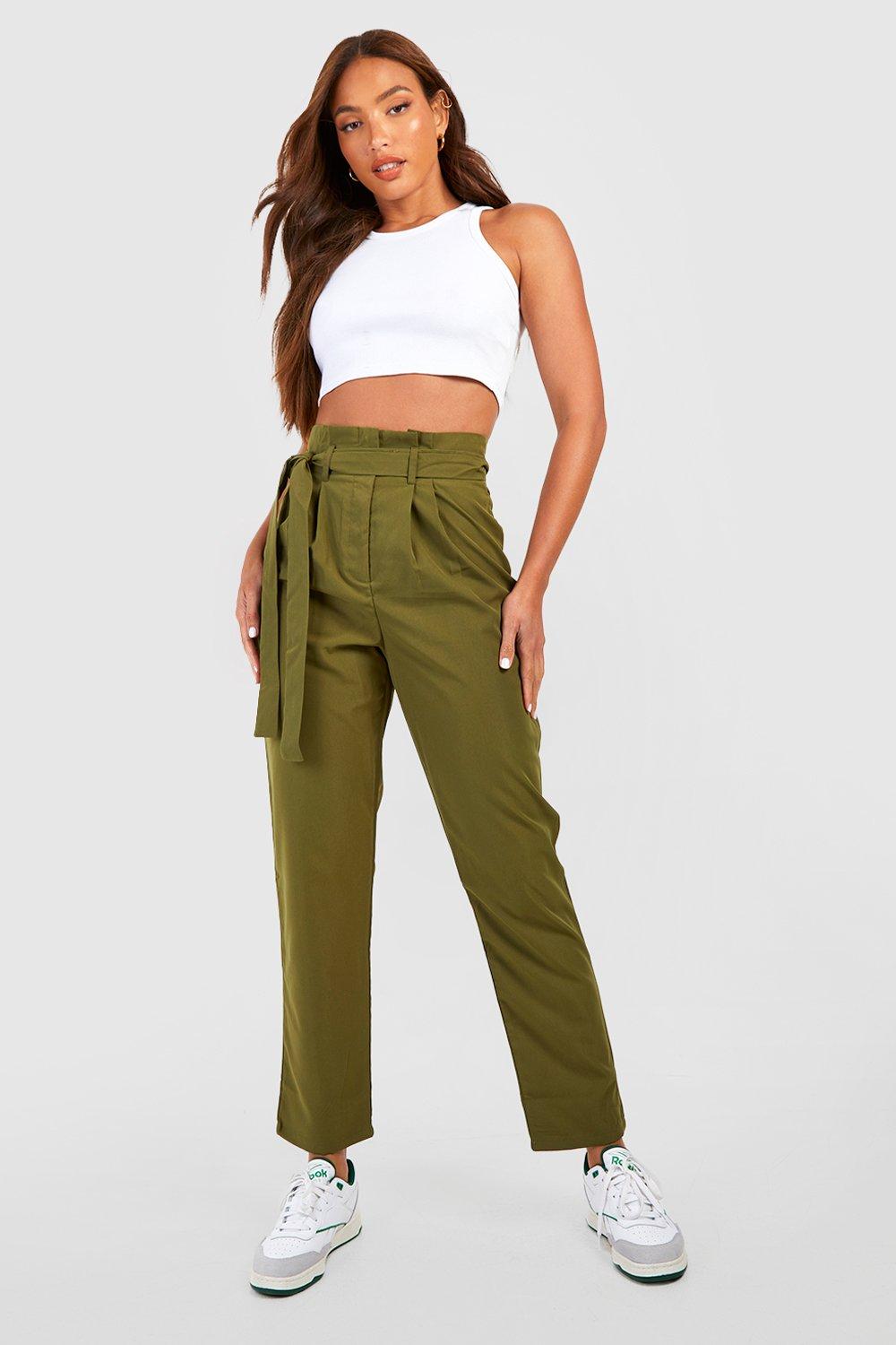 Paperbag tapered hot sale pants