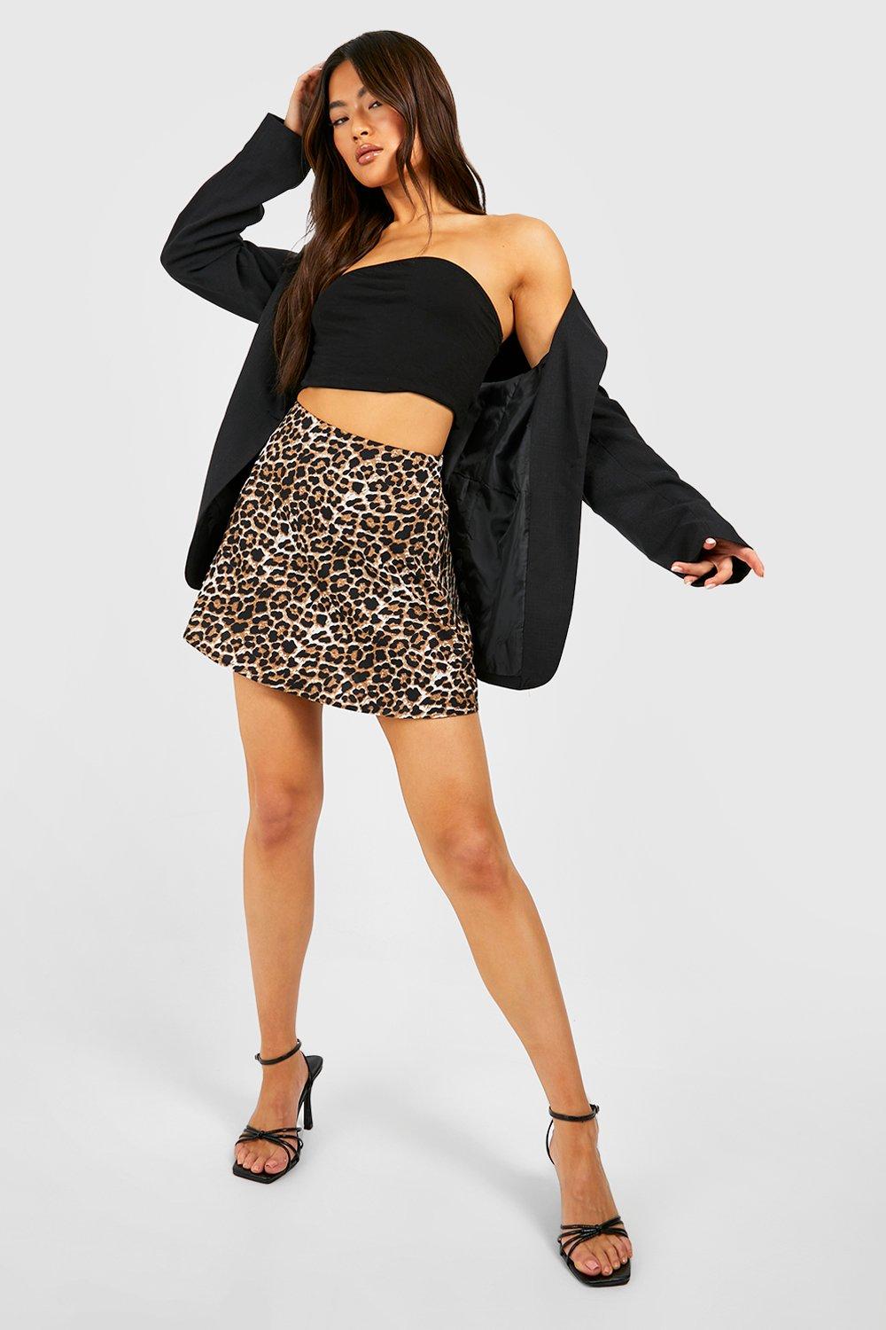 Leopard a hotsell line mini skirt