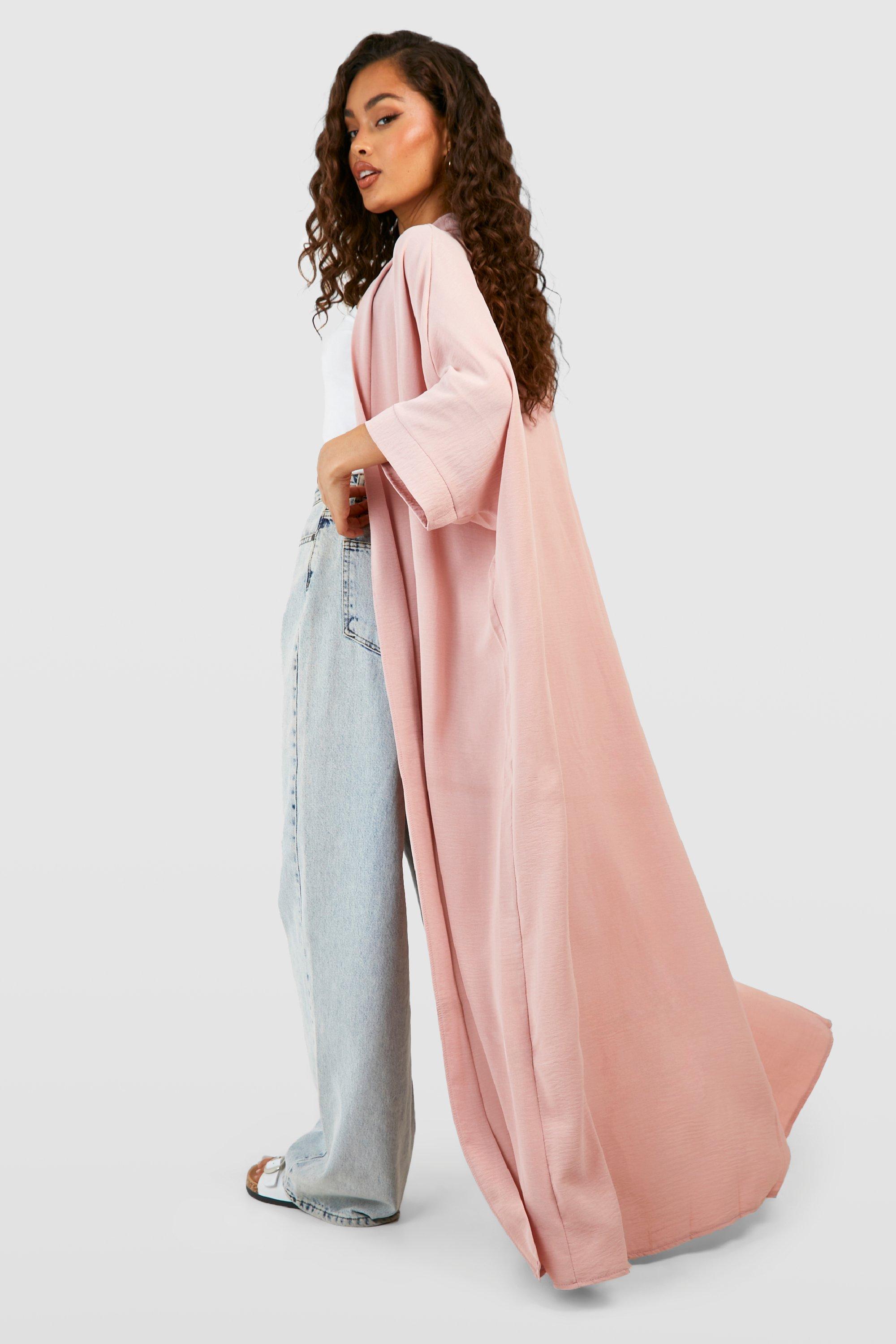 Pink on sale maxi kimono