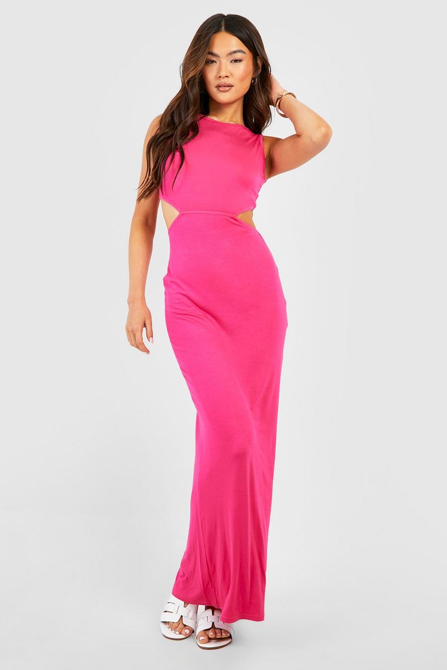 Hot pink Basic Cut Out Maxi Dress image number 1