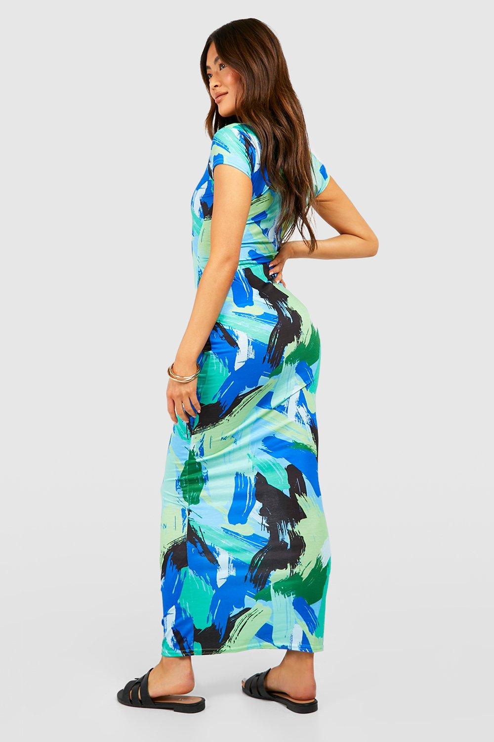 Maxi dress outlet with floral cape