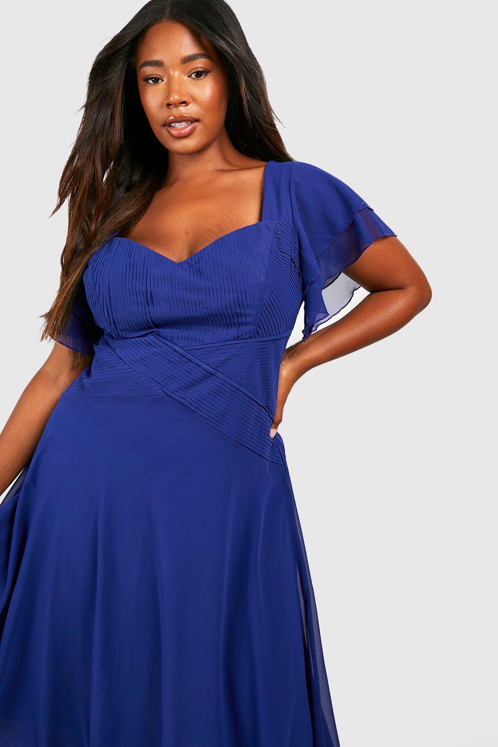 Plus size clearance navy midi dress