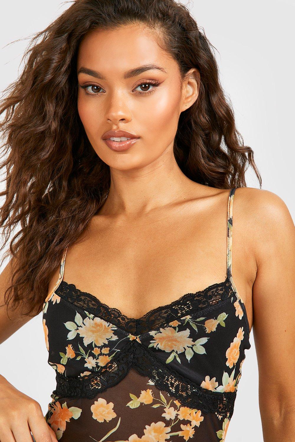 Lace on sale flower bodysuit