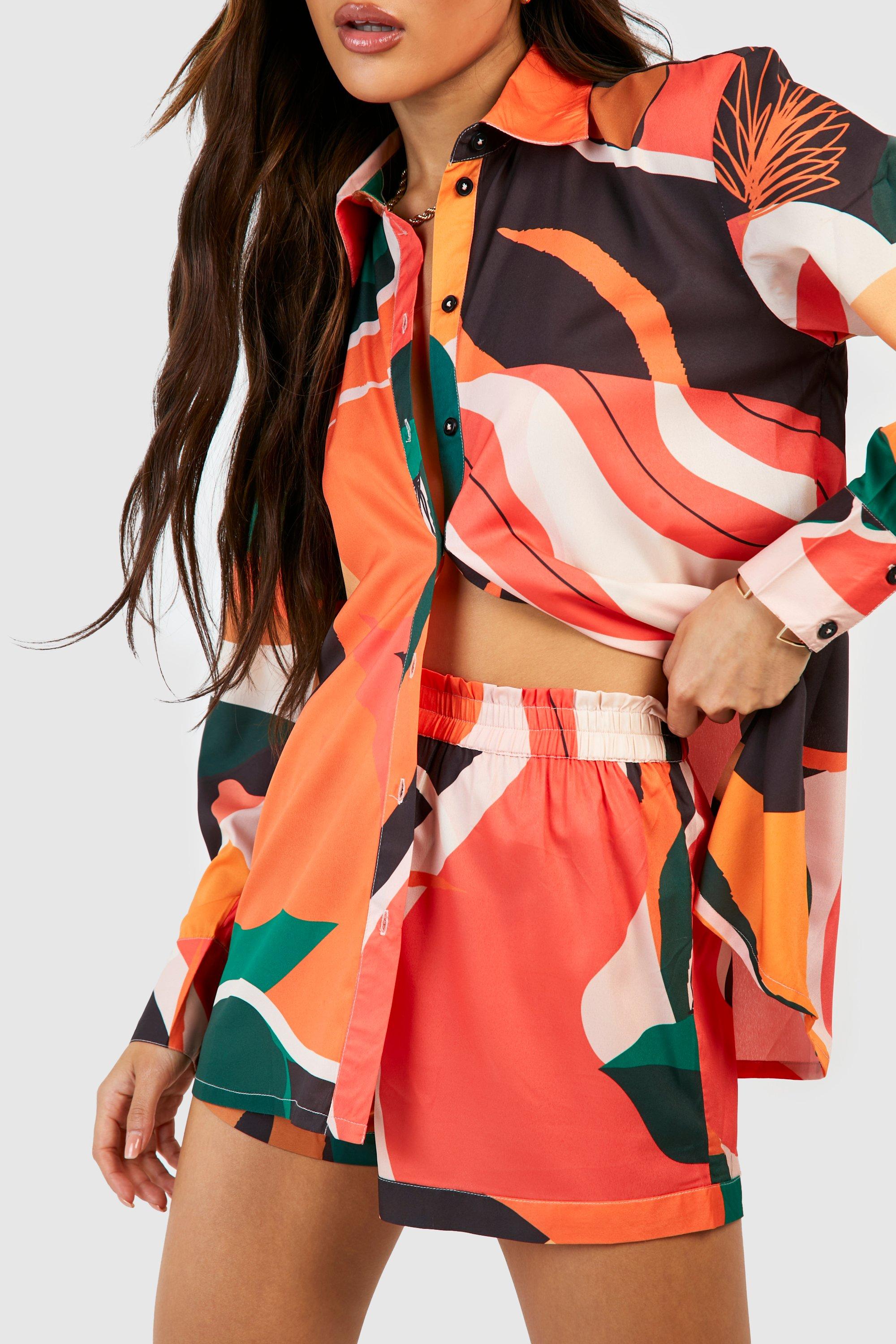 Tropisch Overhemd Met Print En Shorts Set boohoo