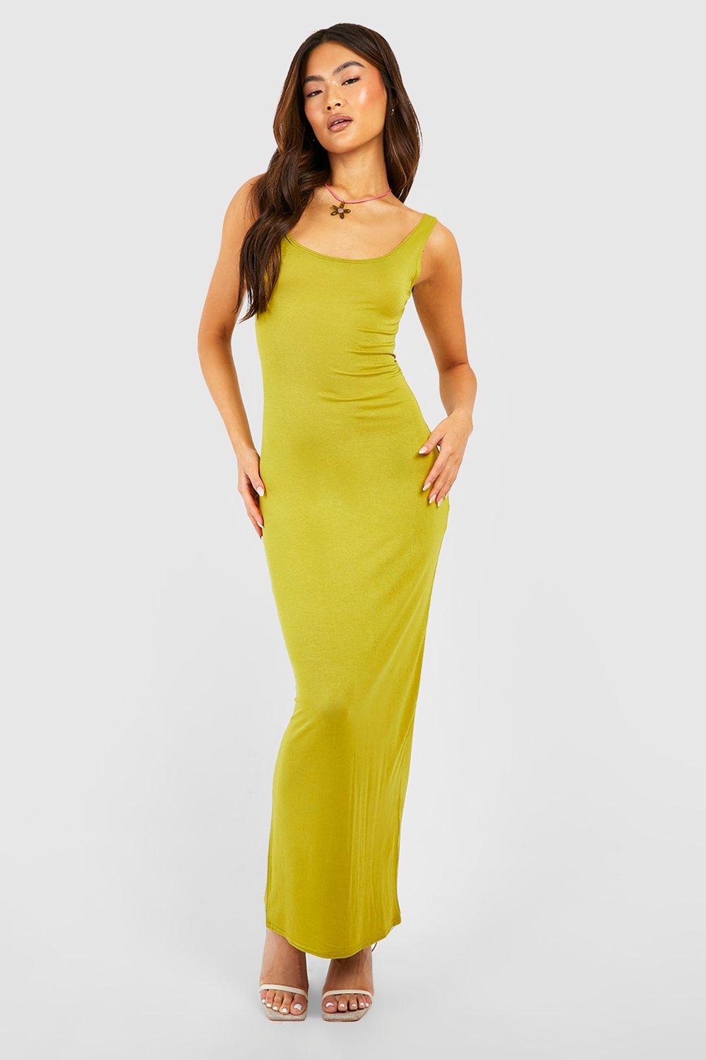 Scoop neck shop long dress