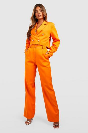 Straight Leg Tailored Trousers orange