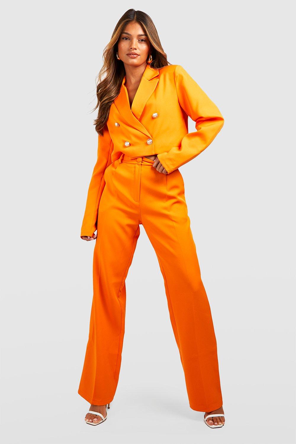 Womens orange shop dress pants