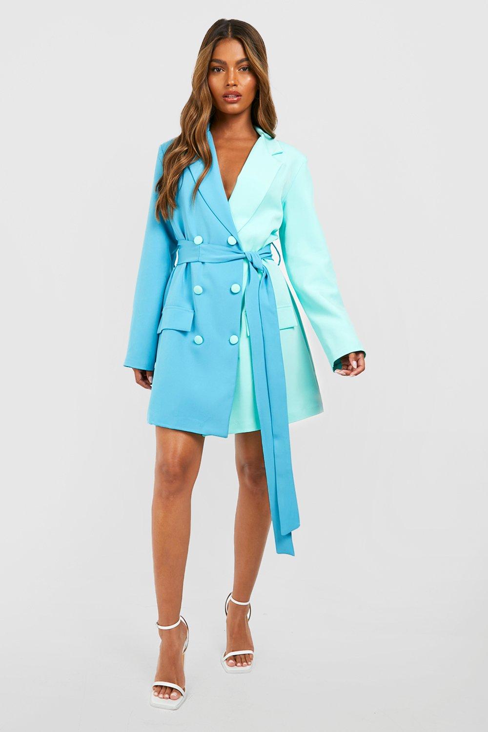 Contrast blazer outlet dress