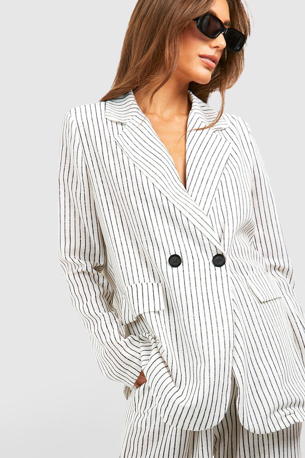 Striped blazer 2025 womens uk