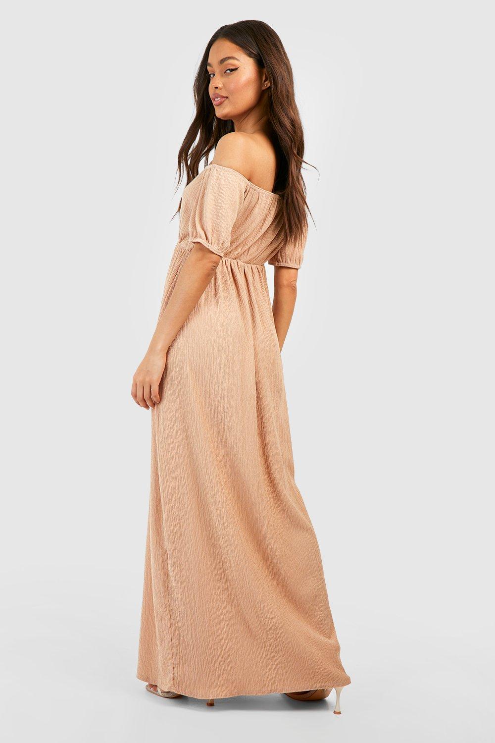 Textured Off The Shoulder Smock Dress boohoo USA