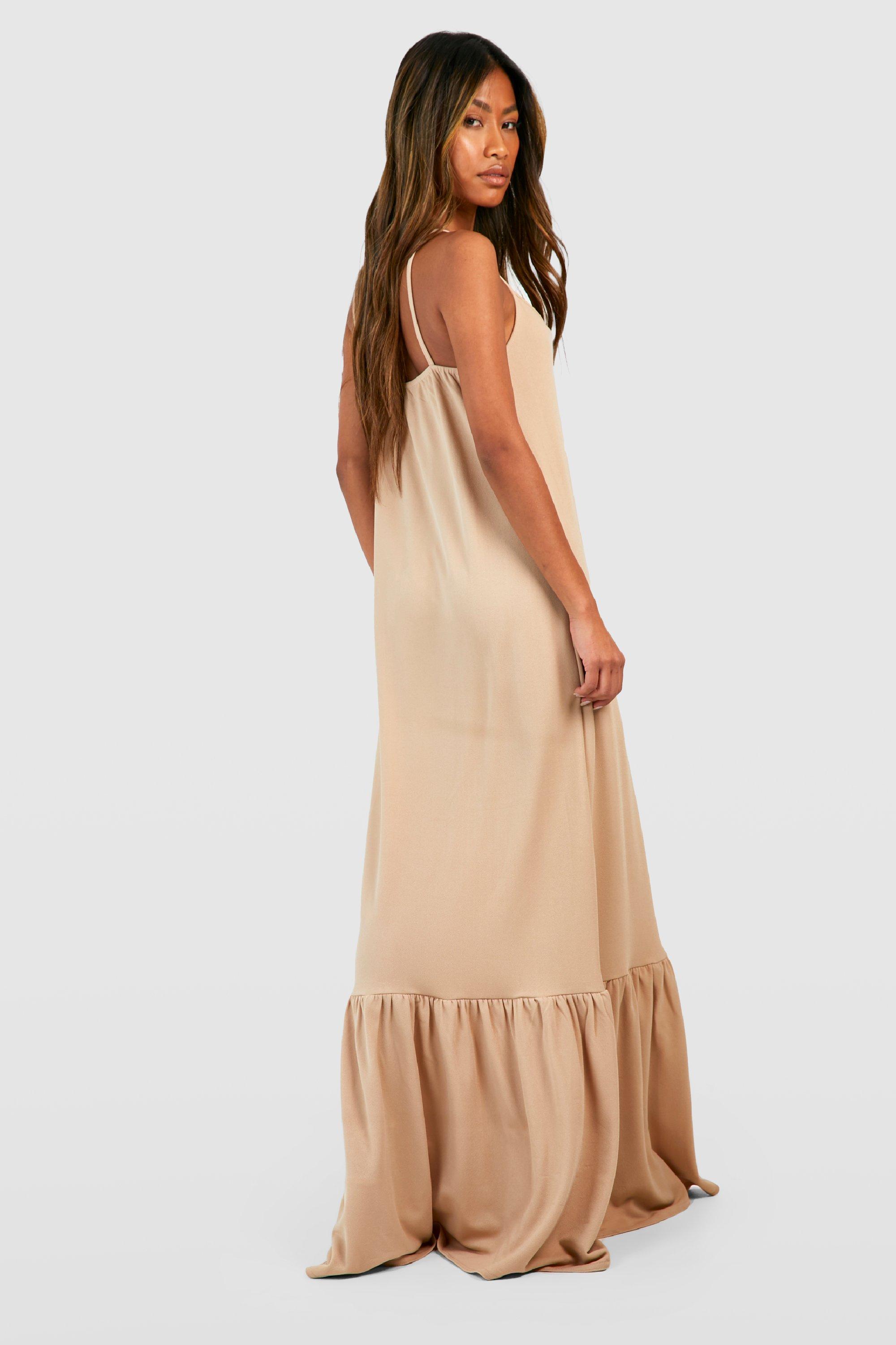 Strappy ruffle dress hotsell