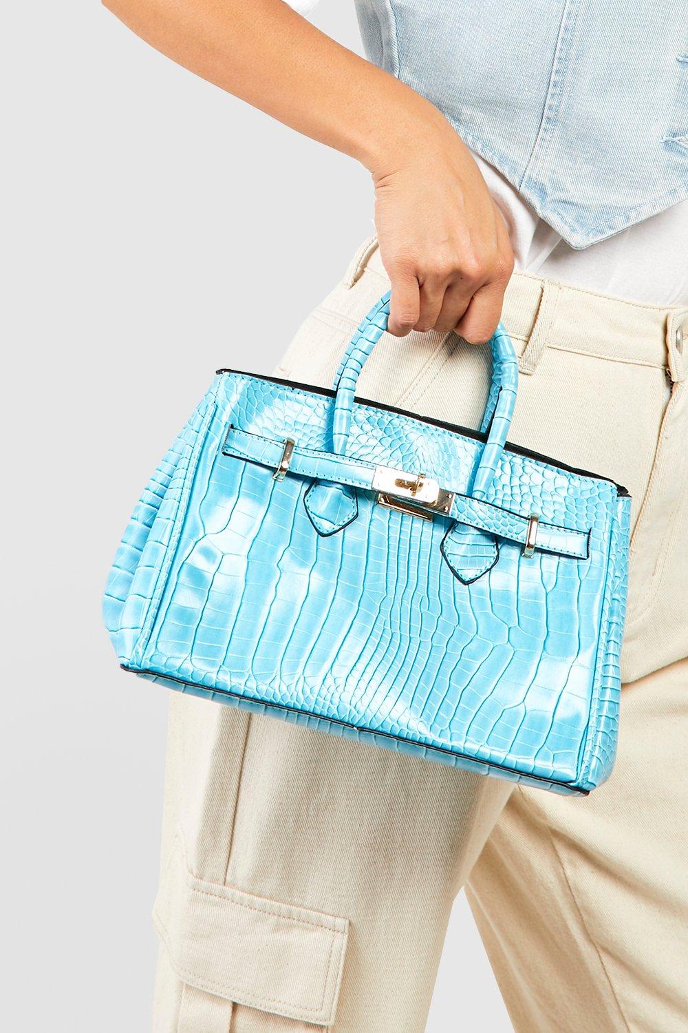 Croc Lock Detail Medium Grab Bag boohoo USA