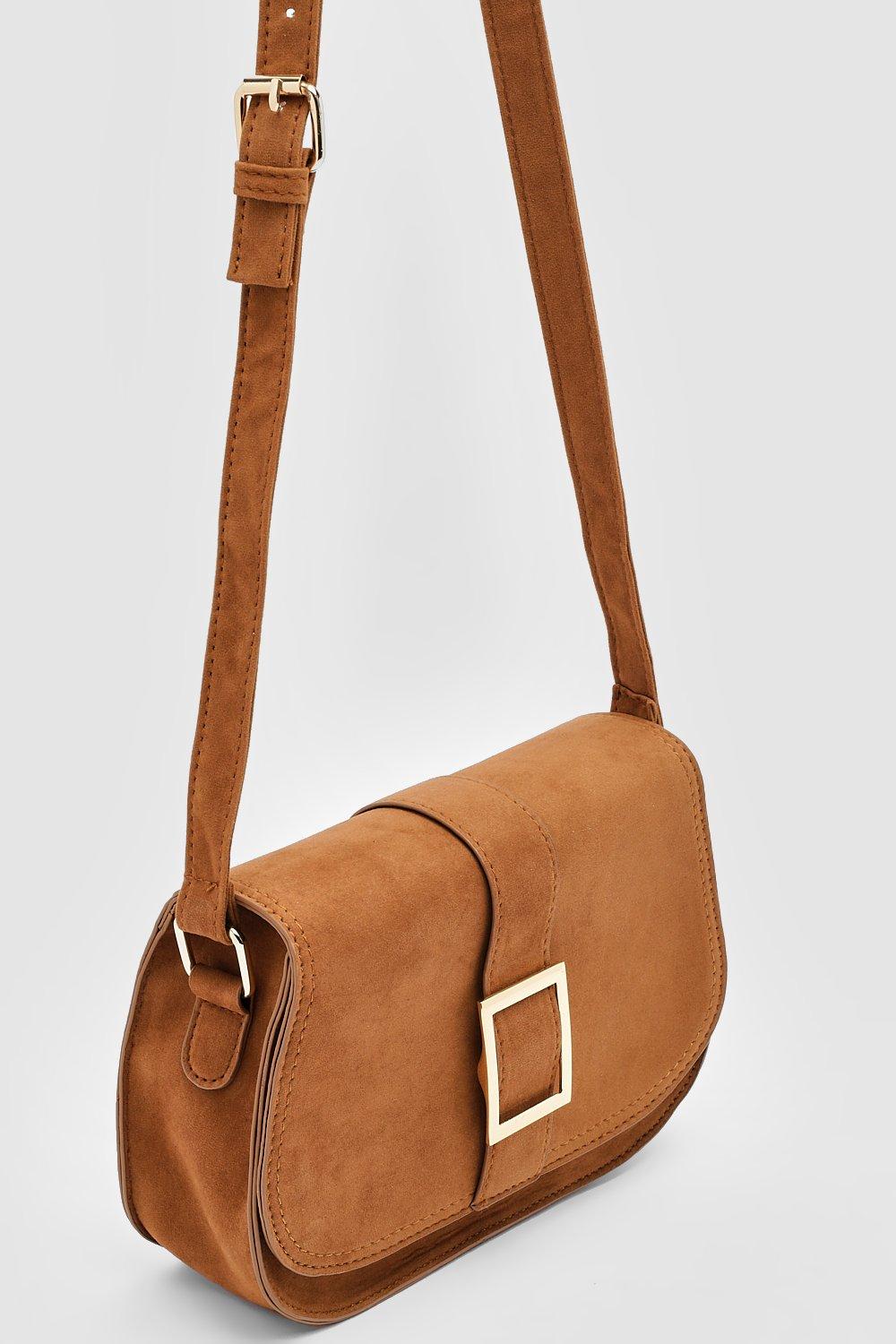 Tan suede cross hot sale body bag