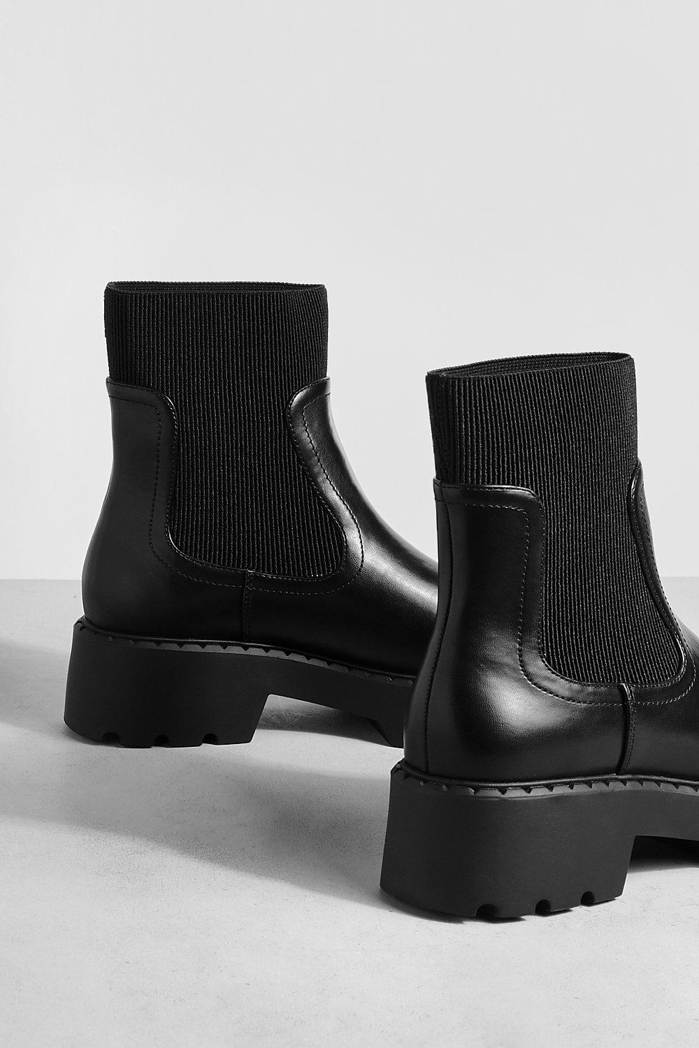 Boohoo chunky outlet heel chelsea boot