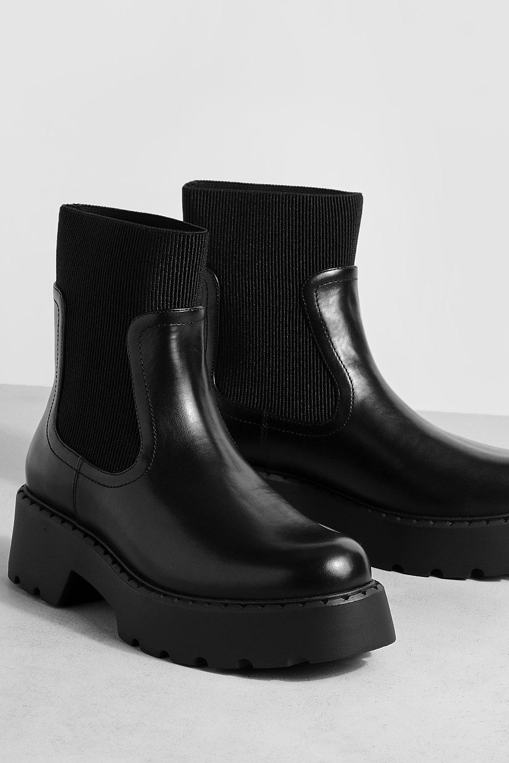 Boohoo chunky chelsea boots online