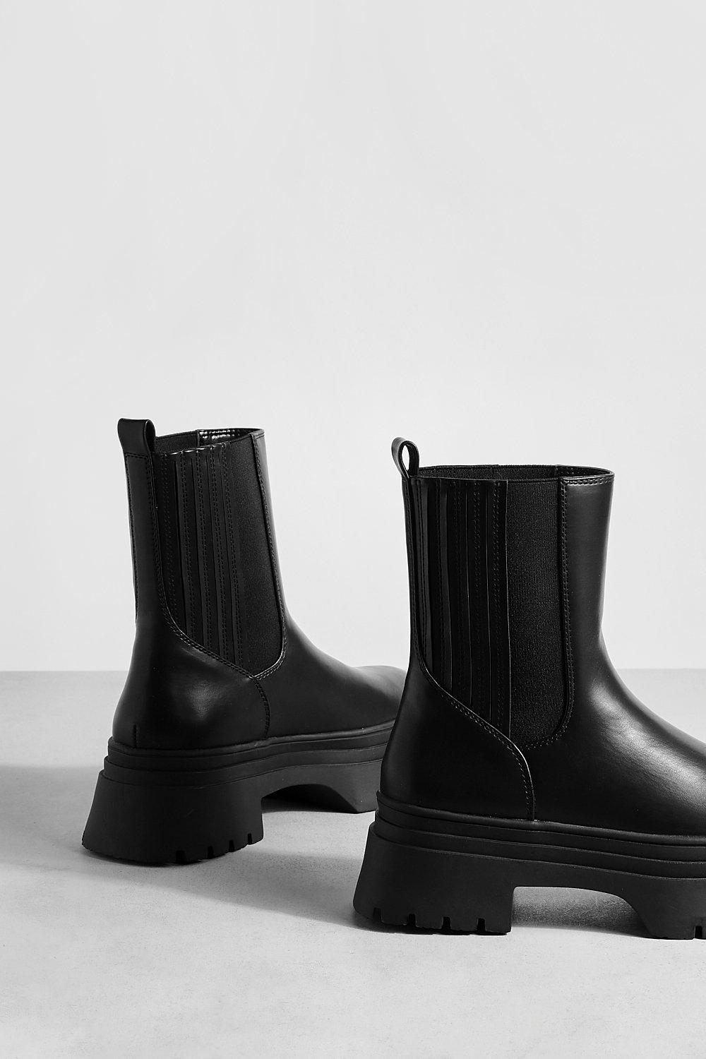 Double Sole Chunky Chelsea Boots
