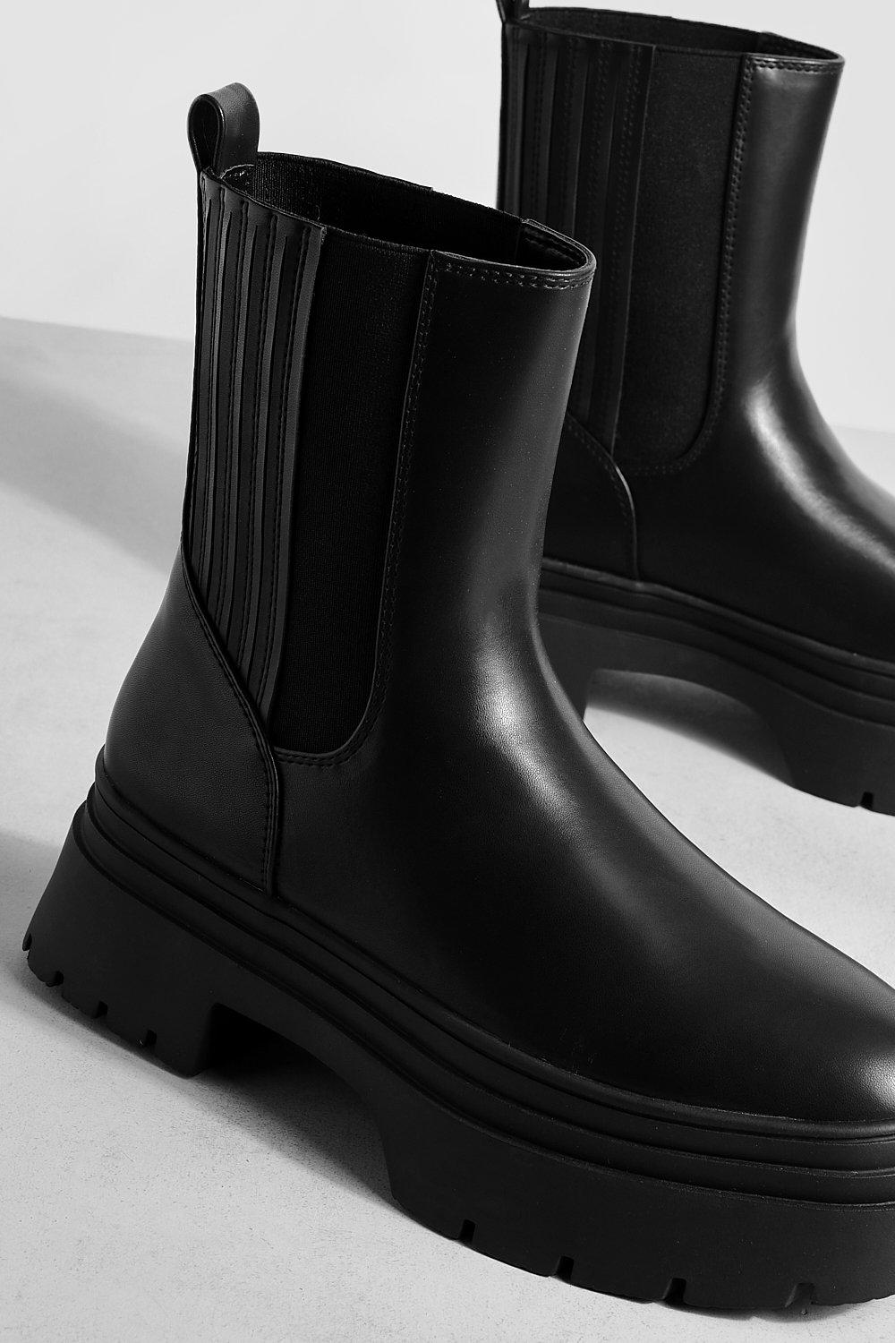 Boohoo chunky chelsea outlet boots