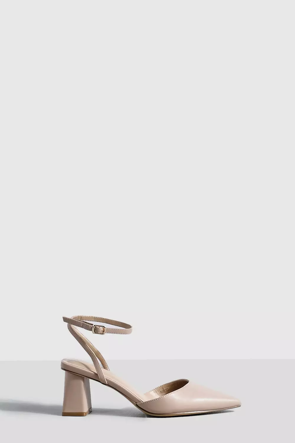 Nude Wide Fit Flared Heel Low 2 Part Court alternative image