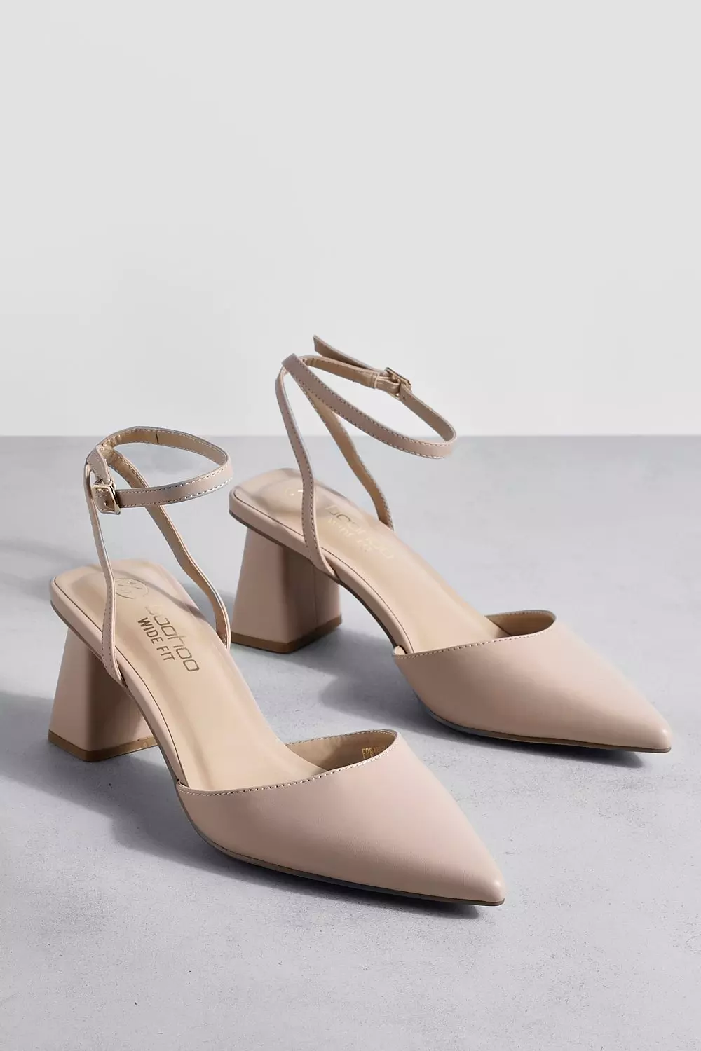 Nude Wide Fit Flared Heel Low 2 Part Court alternative image