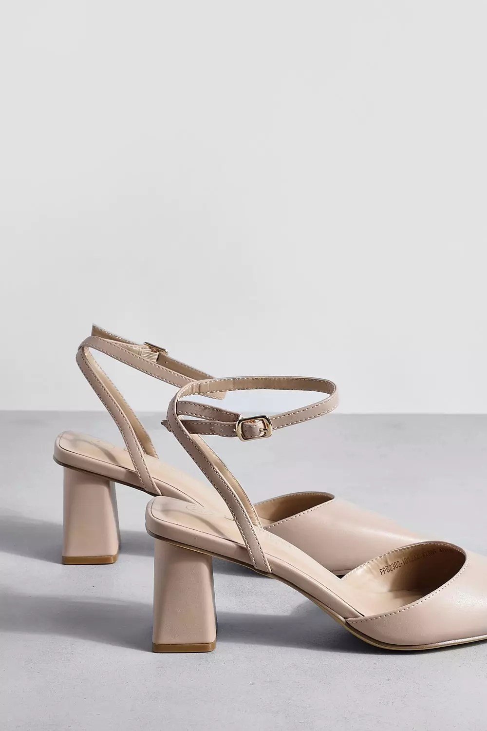 Nude Wide Fit Flared Heel Low 2 Part Court alternative image
