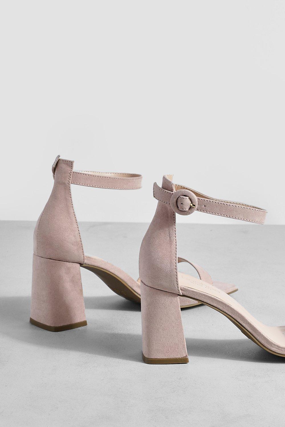 Nude pink best sale block heels