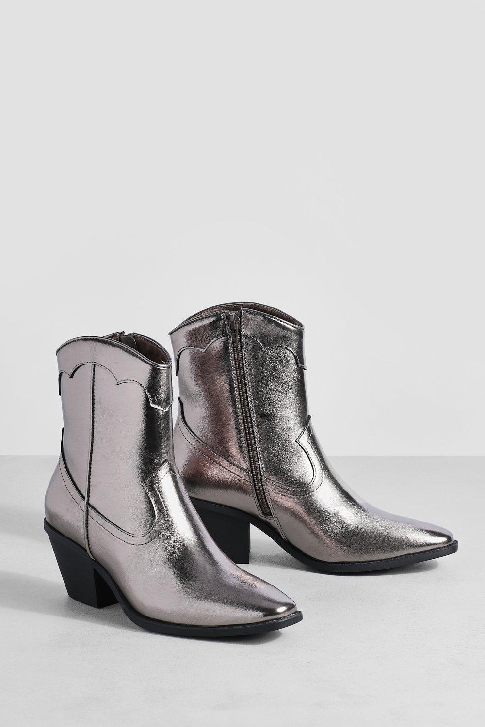 Grey on sale metallic boots