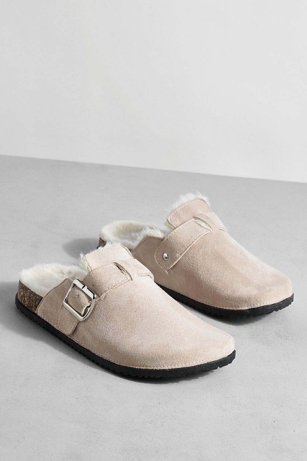 Fur Lined Closed Toe Clogs