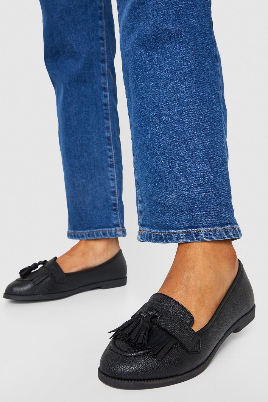 Black nero Tassel Detail Loafers image number 1