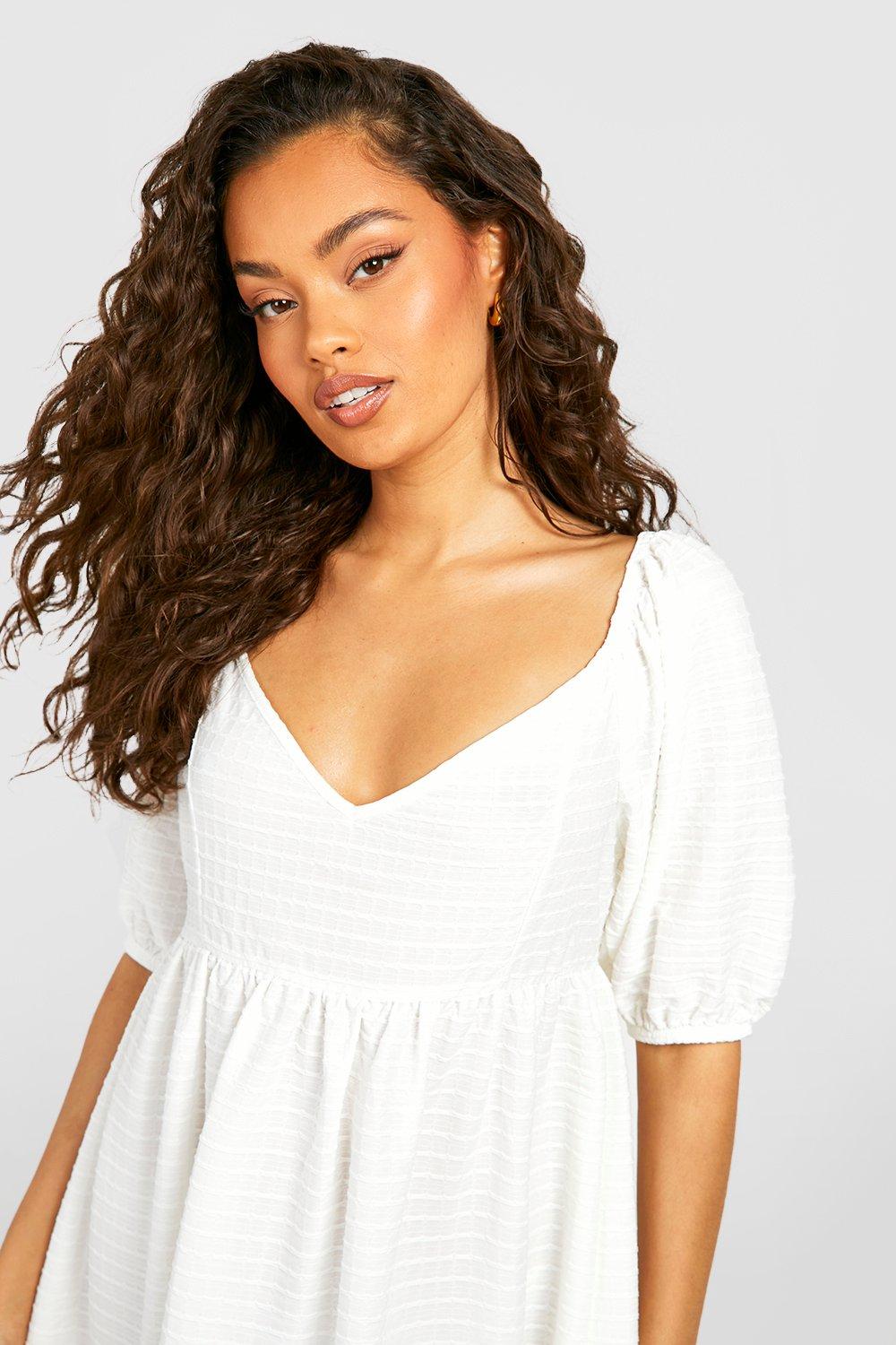 White mini best sale smock dress