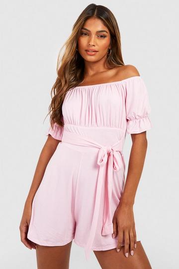 Bardot Playsuit pink