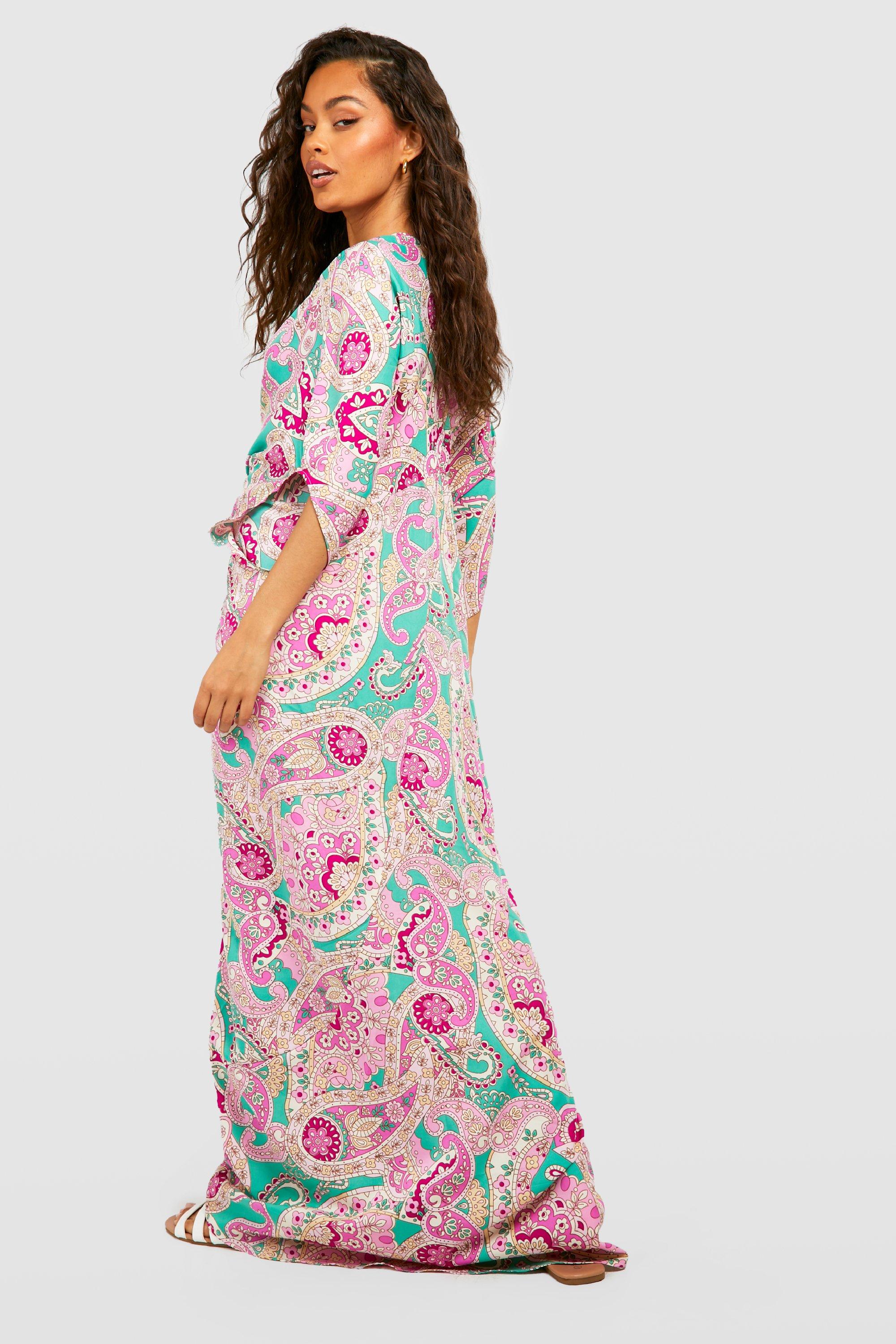 Boohoo paisley 2025 print midi dress