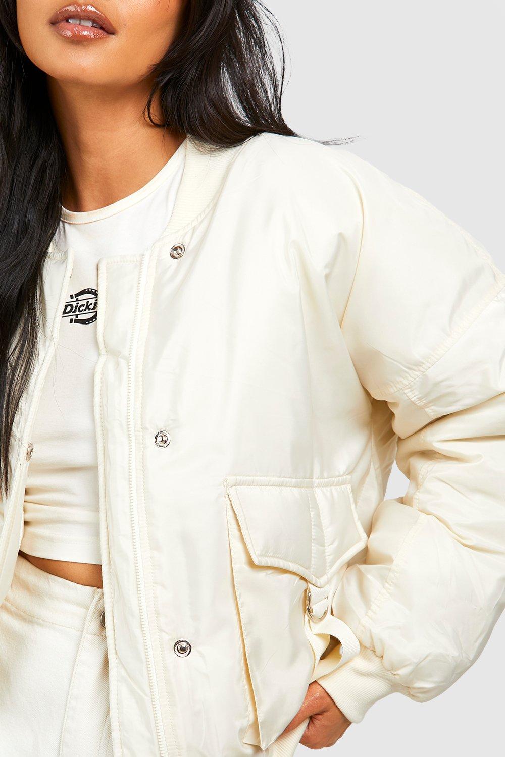 White deals jacket boohoo