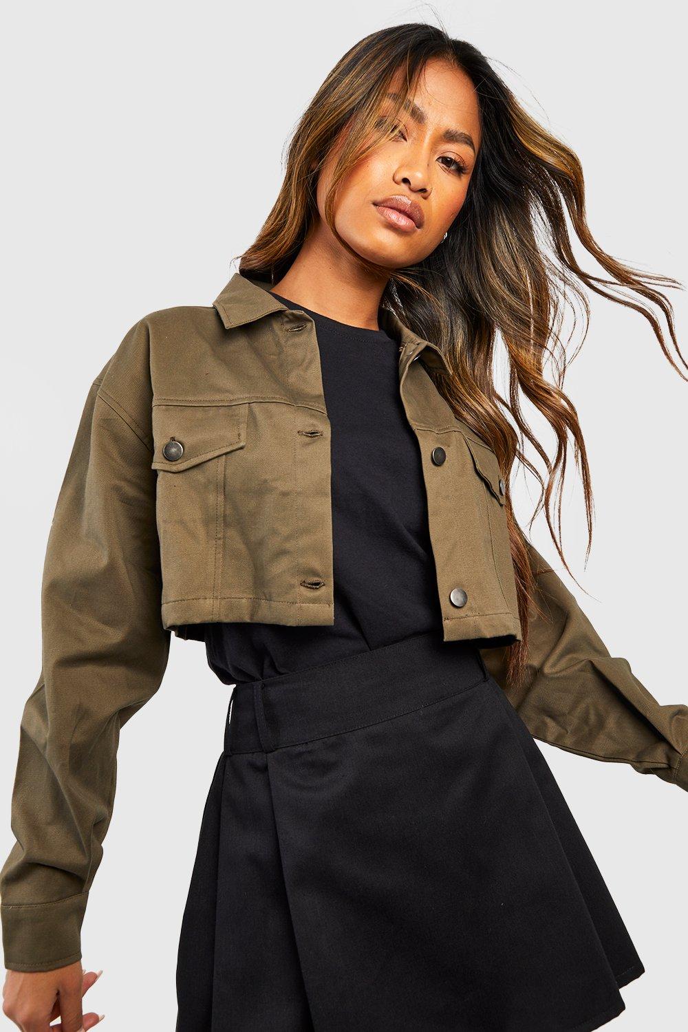 Twill Crop Jacket