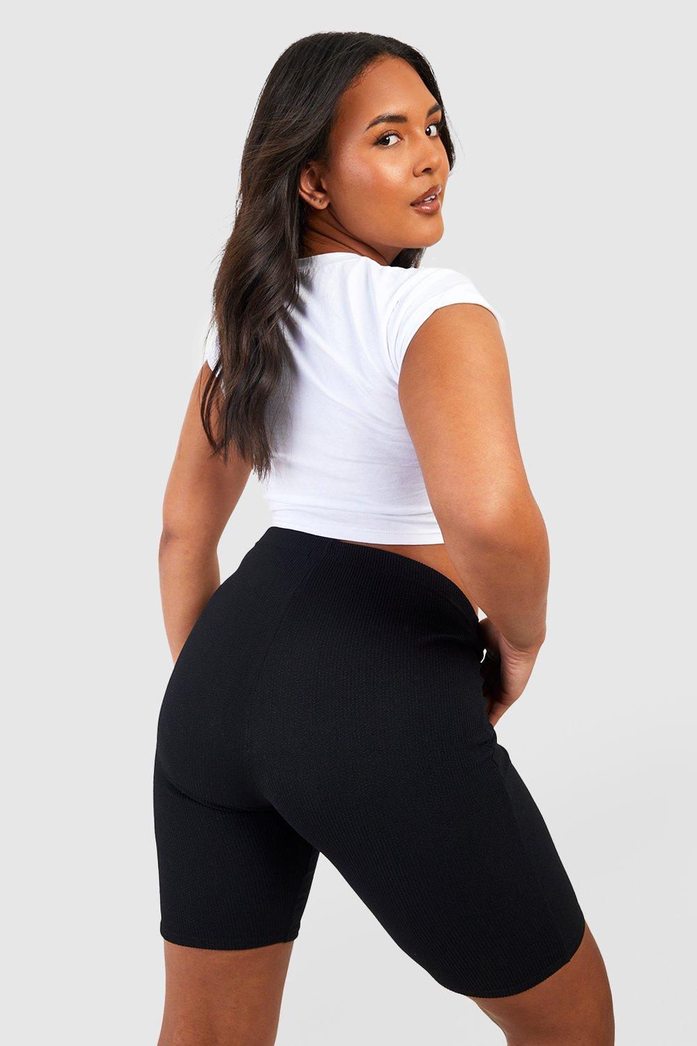 Plus size black hot sale cycling shorts