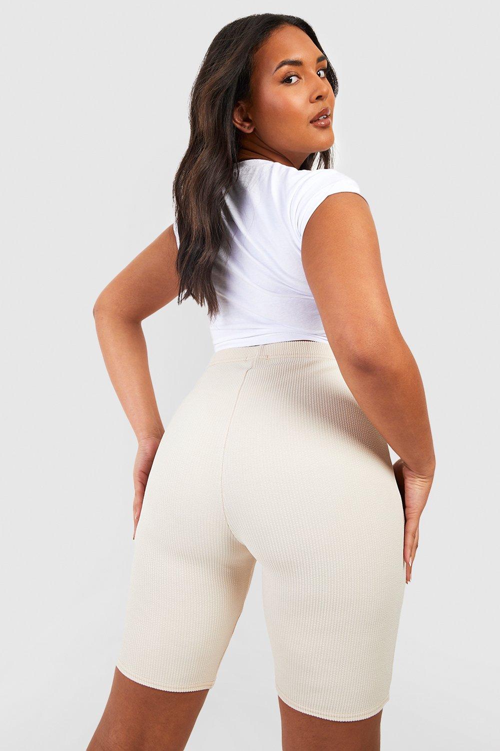 Plus size cheap white cycling shorts