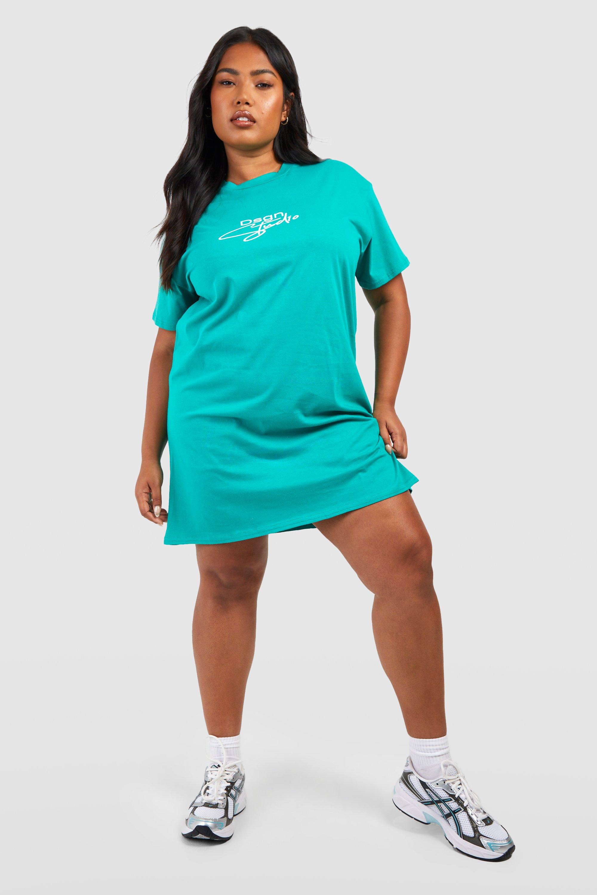 Neon t shirt store dress plus size