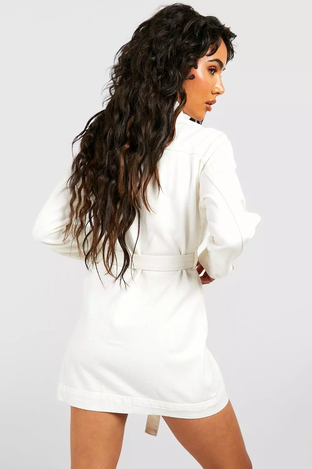 Missguided white shirt dress online