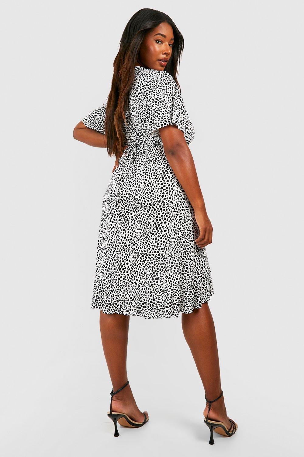 Boohoo dalmatian shop print dress