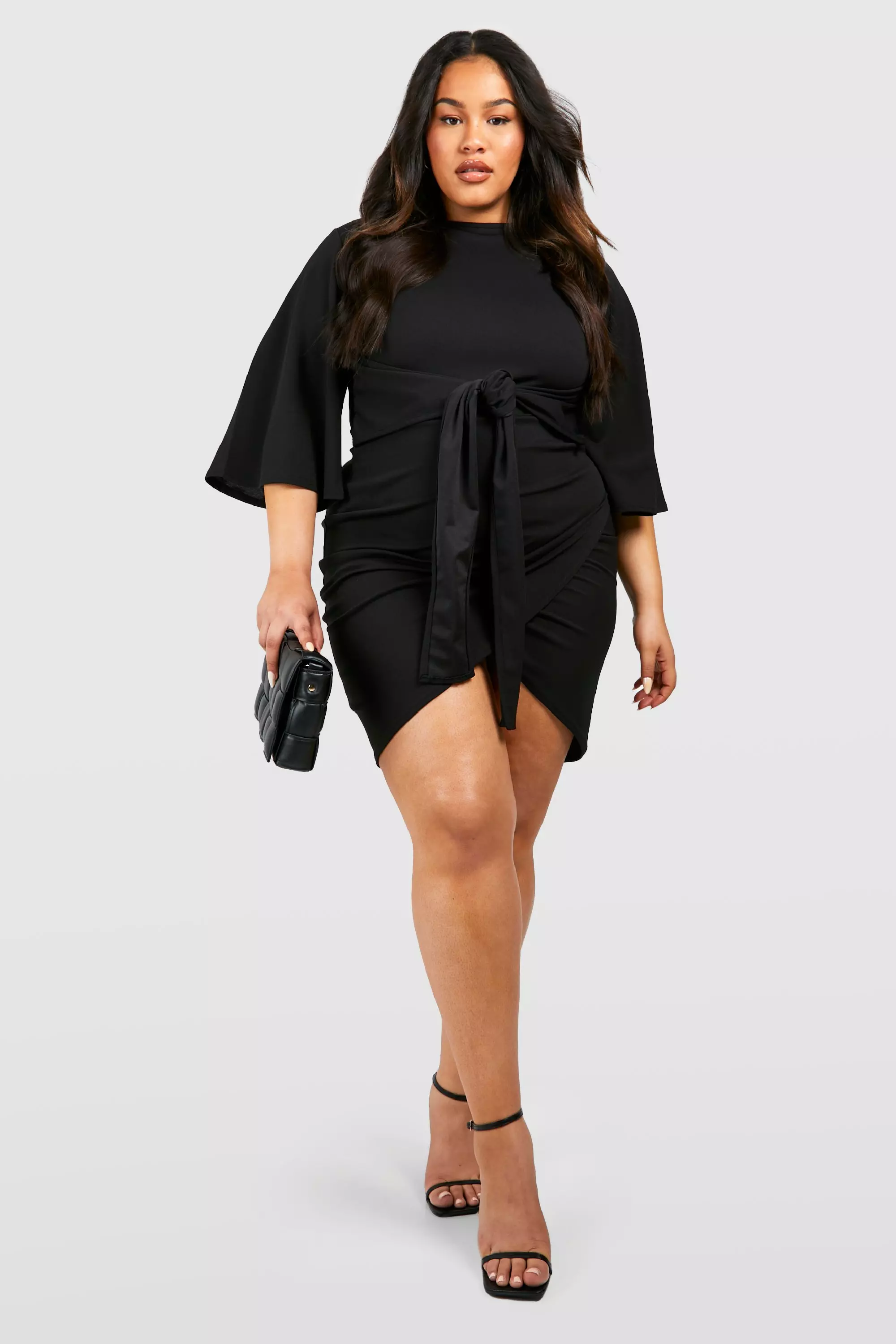 Black kimono dress plus size shop