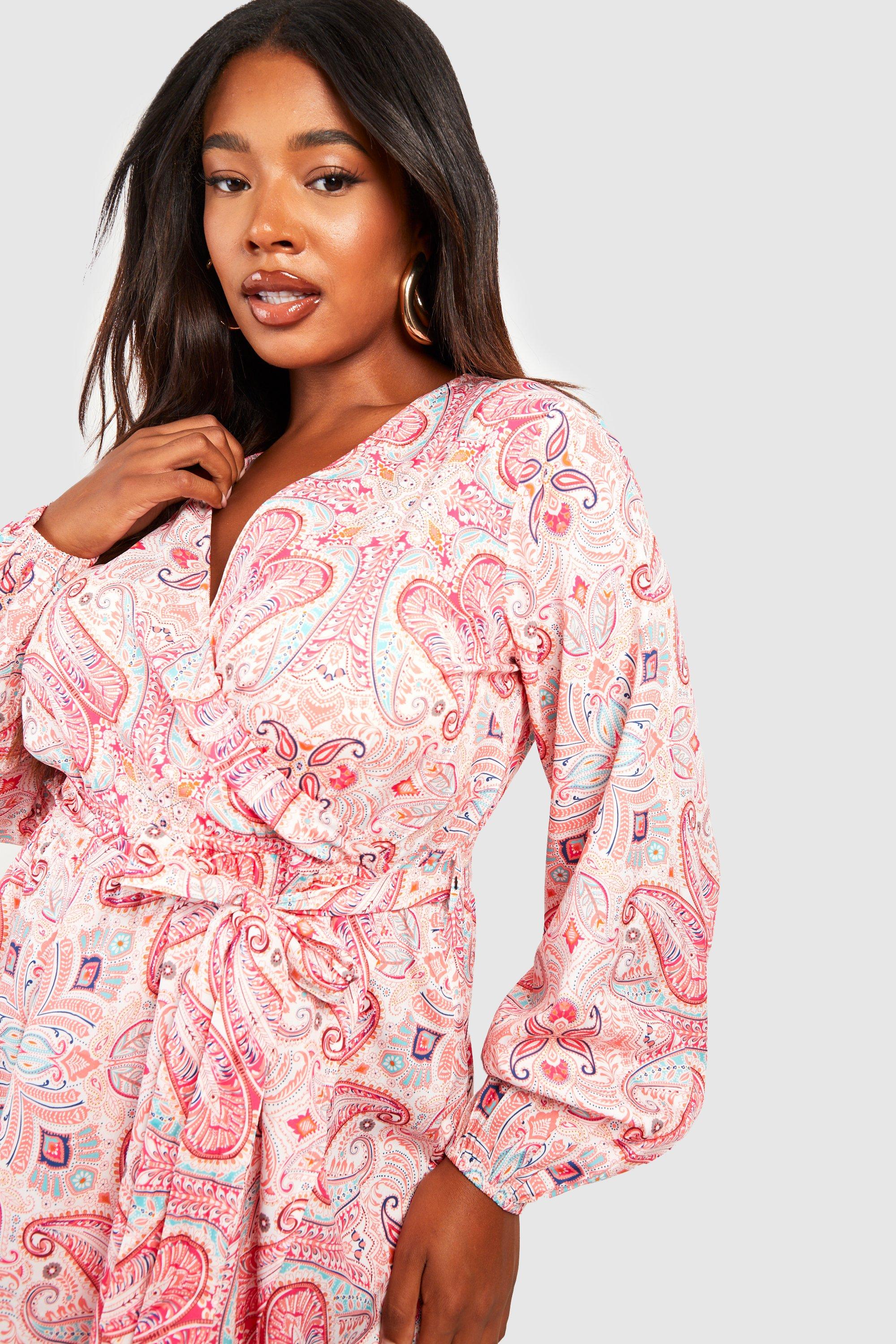 Paisley dress deals missguided