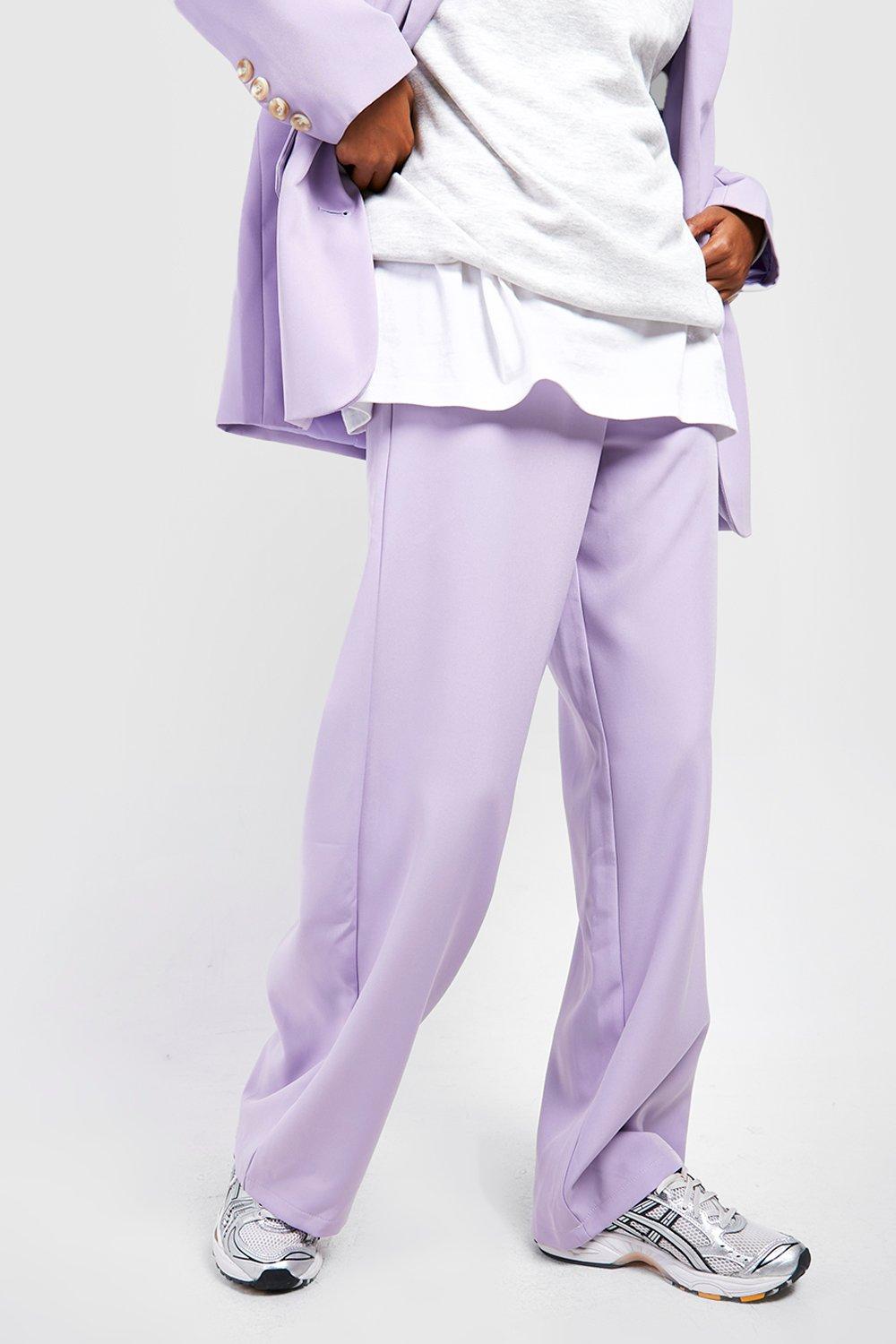 Purple tailored hot sale trousers