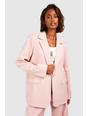 Blush Single Breasted Relaxed Fit Tailored Blazer