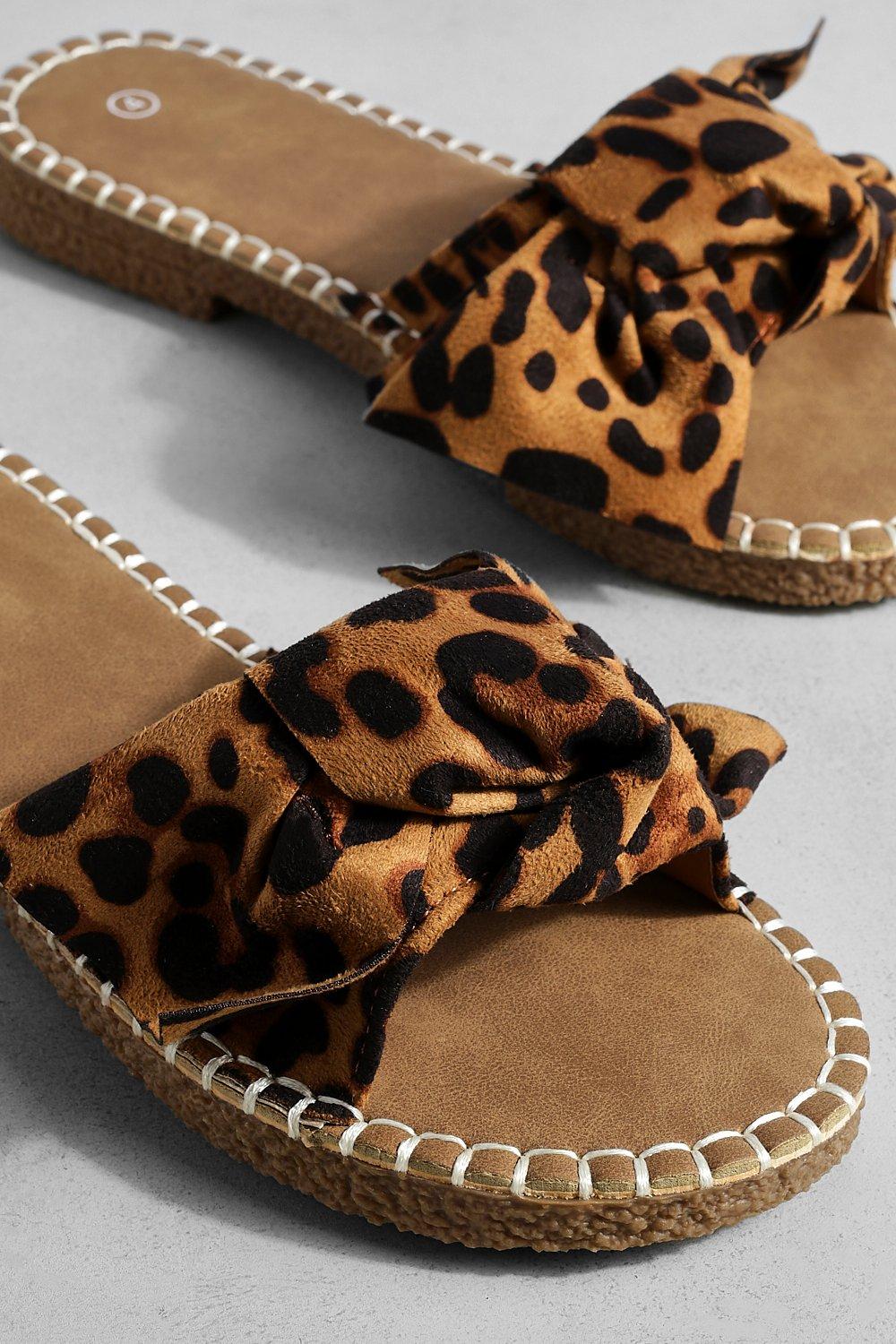 Leopard on sale bow mules