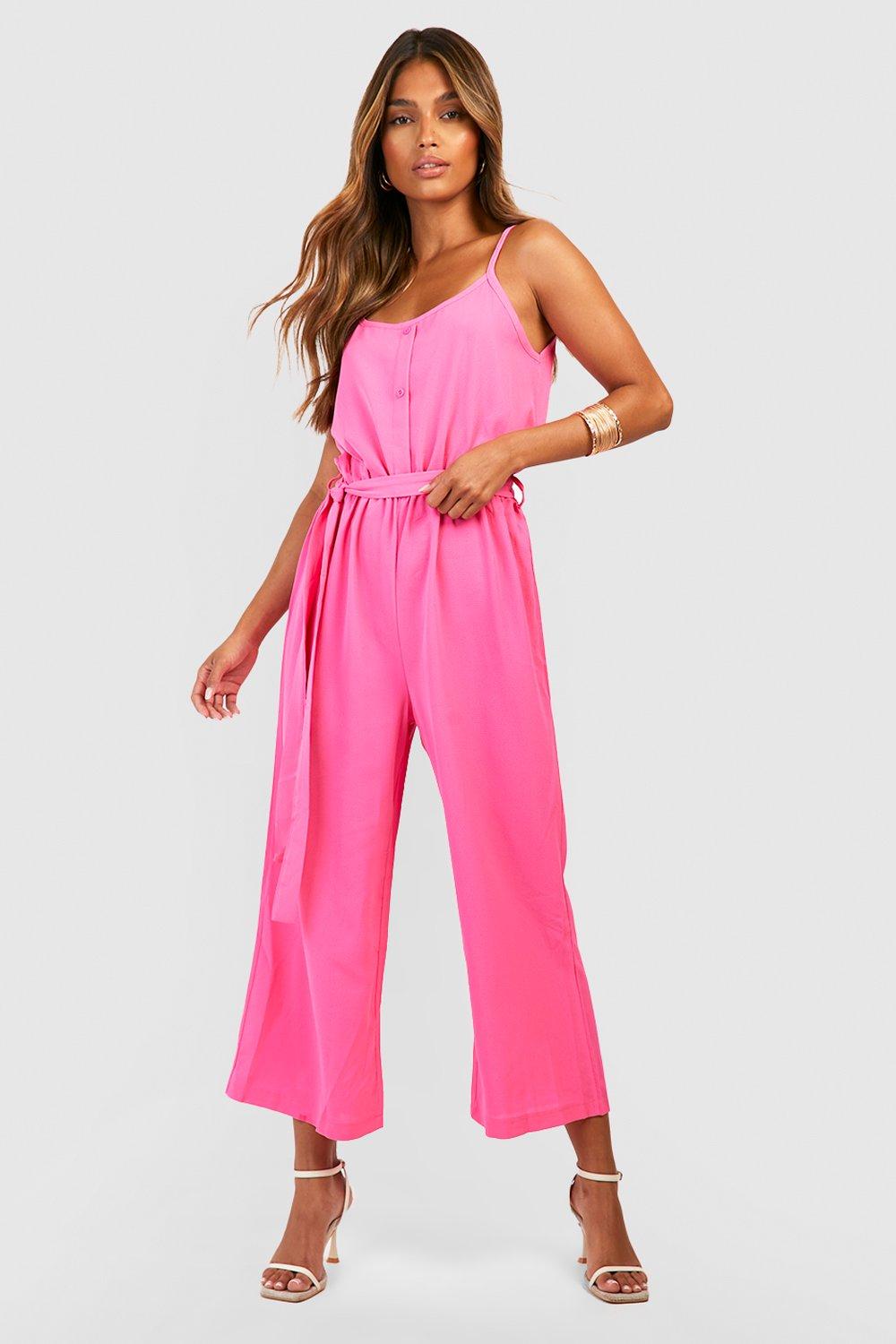 Boohoo pink hot sale jumpsuit